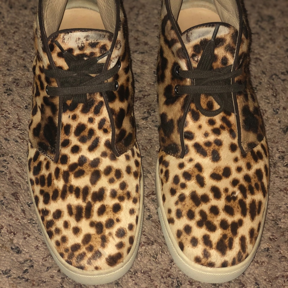 christian louboutin mens leopard sneakers